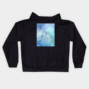 THE BLUE GEOMETRIC MODERN TRENDY COOL ABSTRACT PATTERN Kids Hoodie